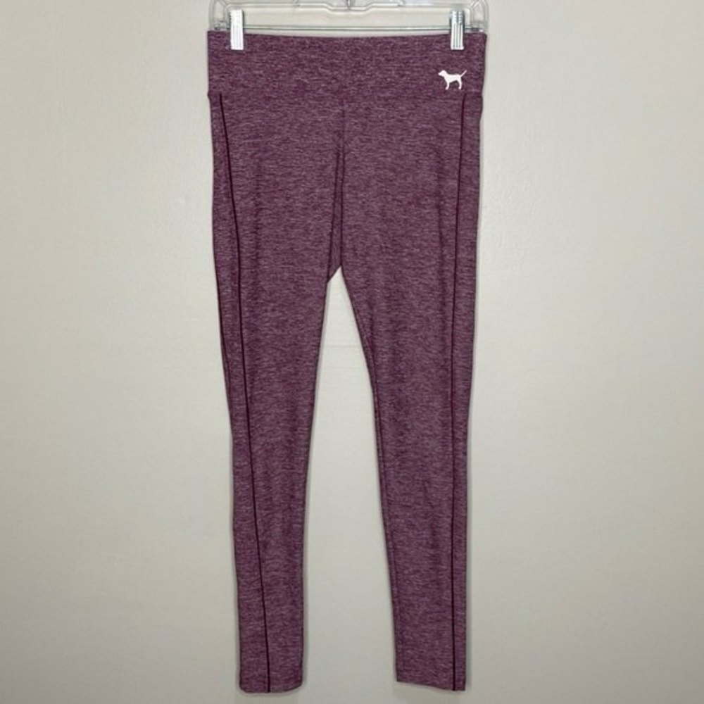 Victoria’s Secret PINK marled maroon red ultimate flat band leggings Small